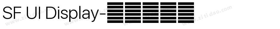 SF UI Display字体转换